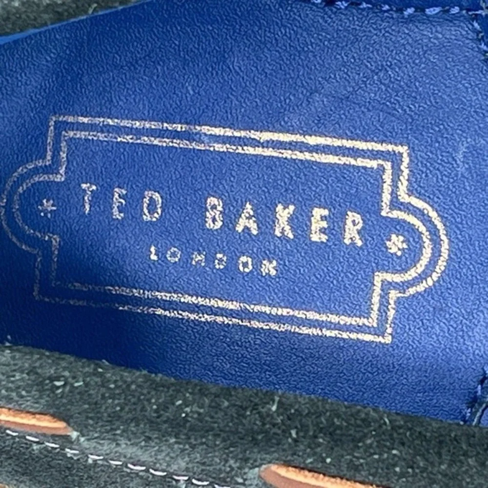 Ted Baker Muddi Loafer Shoes Men's 9 Black‎ Suede Moc Toe Boat Slip On FD05718
